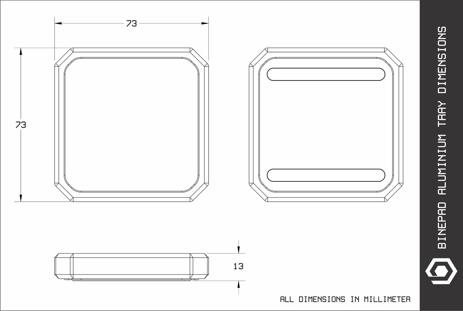 Binepad Aluminum Tray 2 Pack 4