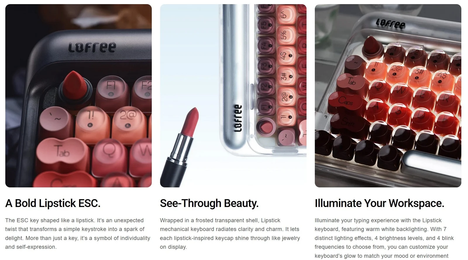Lofree Lipstick Keyboard 4