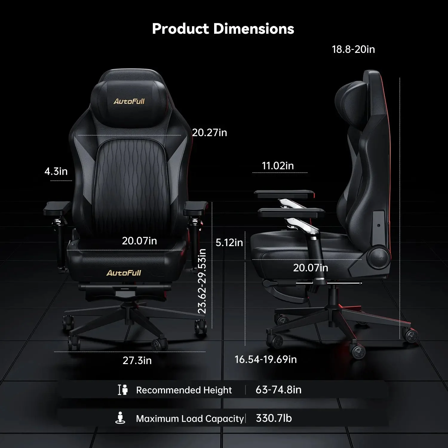 AutoFull M6 Pro Active Cooling Ergonomic Gaming Chair 2