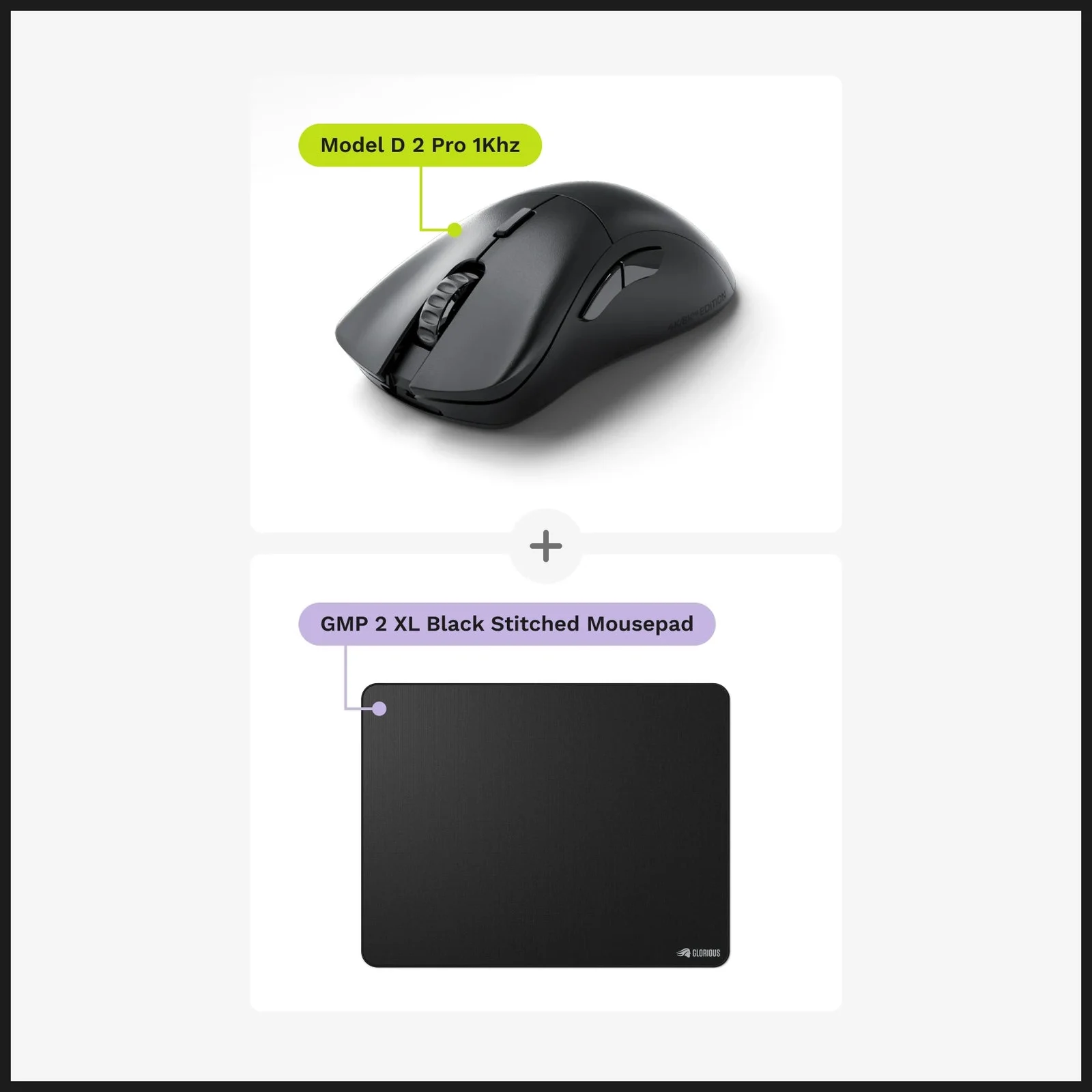 Model D 2 PRO 4k8k Mouse + GMP 2 Stitched Cloth XL Mouse Pad 2
