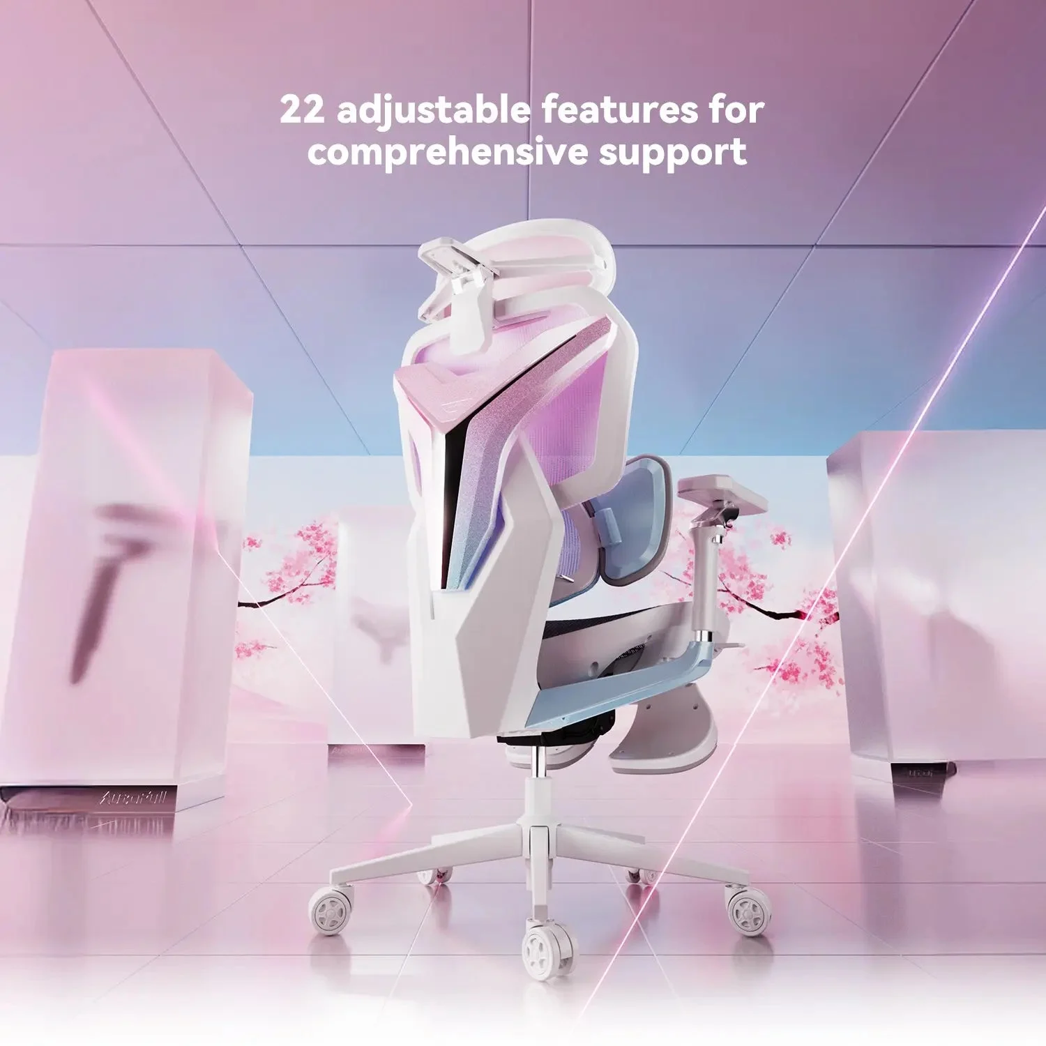 AutoFull G7 Pink Ergonomic Gaming Chair 2